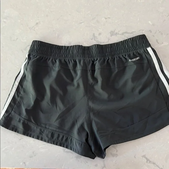 Adidas Black Athletic Training Shorts with Signature Stripes - Picture 2 of 5
